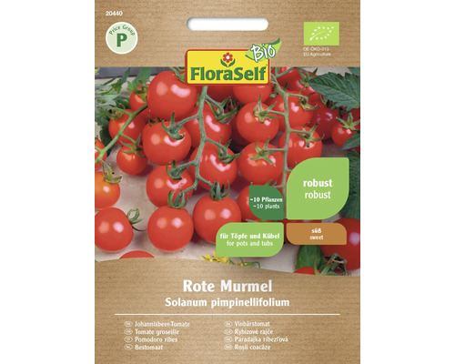 Tomate groseille bio Rote Murmel FloraSelf Bio graines fixées graines de légumes