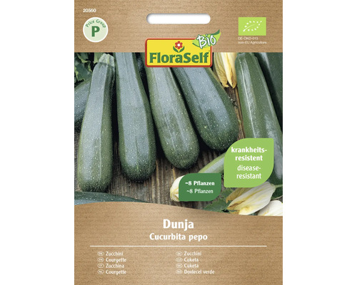 Bio Zucchini Dunja FloraSelf Bio Hybrid-Saatgut Gemüsesamen