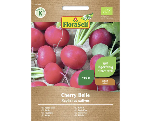 Radis bio Cherry Belle FloraSelf Bio graines fixées graines de légumes
