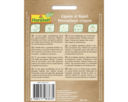 FloraSelf Gigante di Napoli Petersilie Samenpackung