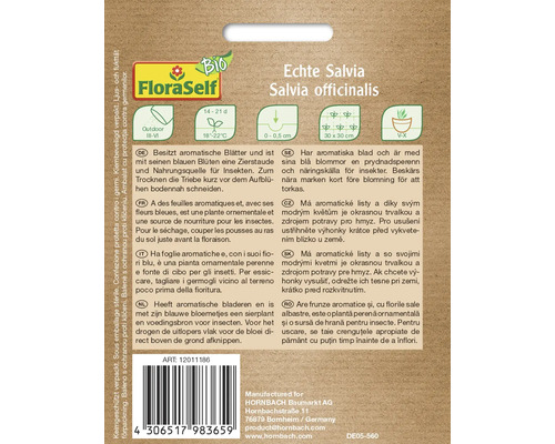 Informations sur la plante Echte Salvia Salvia officinalis