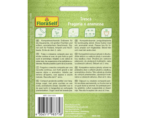 FloraSelf Tresca Erdbeersamenpackung