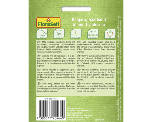 Kaigaro Saatband Allium fistulosum für den Anbau im Freien
