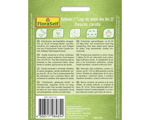 Sachet de graines de carottes FloraSelf Berlikumer 2