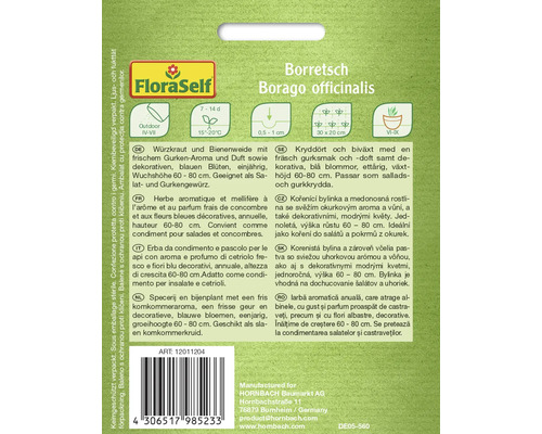 Sachet de graines de bourrache