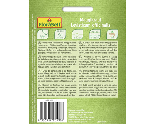 Sachet de graines de livèche (Levisticum officinalis)