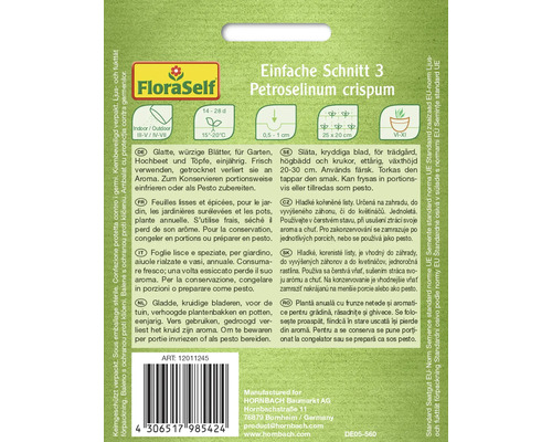 Sachet de graines de persil à semer