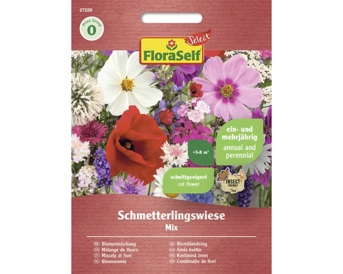 Blumensamen Schmetterlingswiese FloraSelf Select Samenfestes Saatgut Blumensamen Schmetterlingswiese Samenmischung von FloraSelf für ein- und mehrjährige Blumen