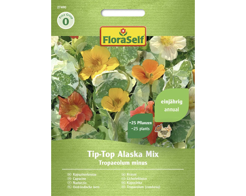 Capucine Tropaeolum FloraSelf graines fixées graines de fleurs mélange Tip-Top Alaska