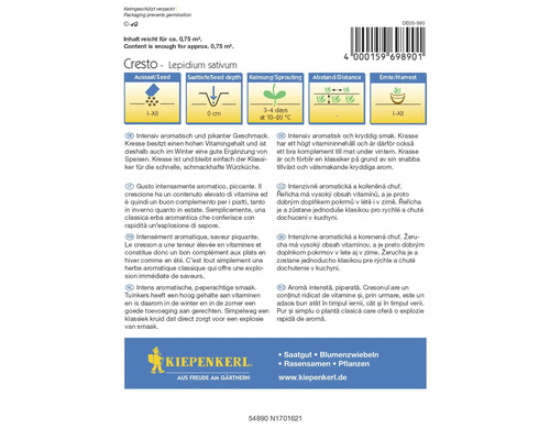 Kiepenkerl Cresson Cresto sachet de graines