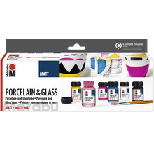 Kit de démarrage Marabu Porcelain & Glass mat 6x 15 ml