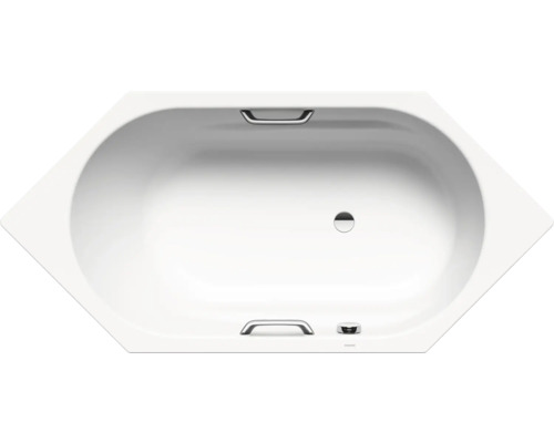 Badewanne KALDEWEI VAIO 6 STAR 959 90 x 190 cm alpinweiß matt 233900010711 Weisse Eckbadewanne mit Haltegriffen und Ablauf