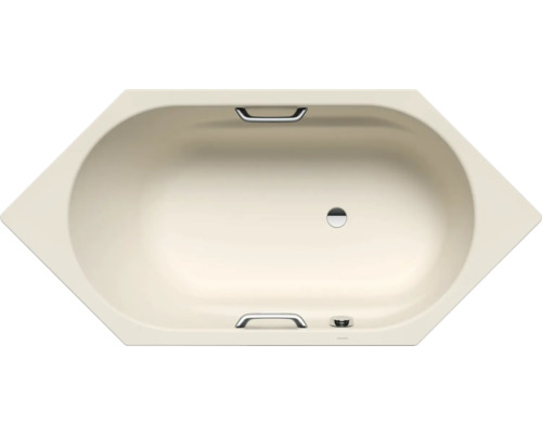 Badewanne KALDEWEI VAIO 6 STAR 959 90 x 190 cm warm beige 20 matt 233900010661 Sechseckige Badewanne mit Griffen und Ablaufgarnitur