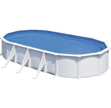 Ovaler Swimmingpool mit Stahlwand