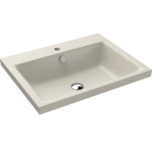 Vasque en céramique avec trou de robinet et trop-plein