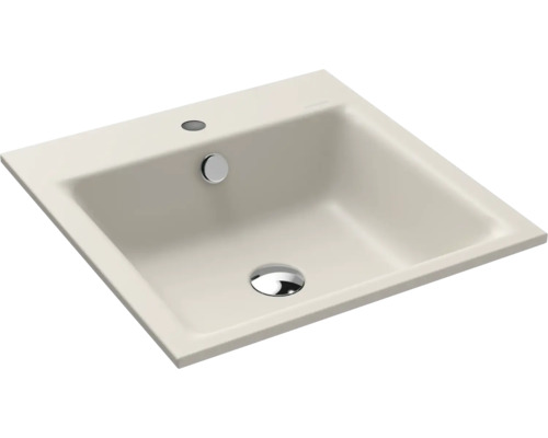 Lavabo encastré KALDEWEI PURO 46 x 46 cm warm grey 10 mat avec revêtement Emaillé 900006013668