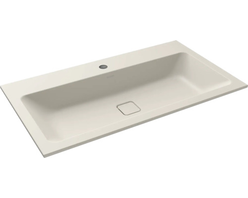 Lavabo encastré KALDEWEI CONO 90 x 50 cm warm grey 10 mat avec revêtement Emaillé 901706013668