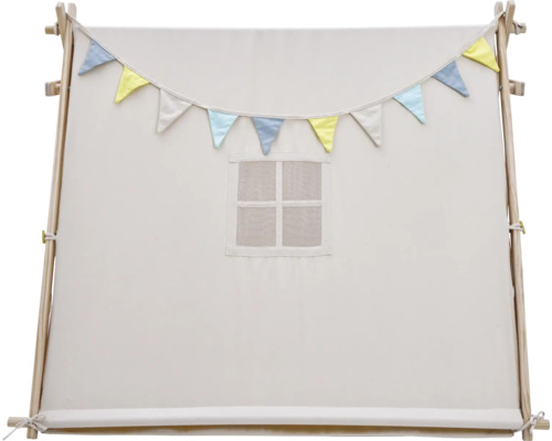 Tente de jeu avec fenêtre et guirlande