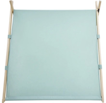 Panier à linge pliable avec cadre en bois et revêtement en tissu