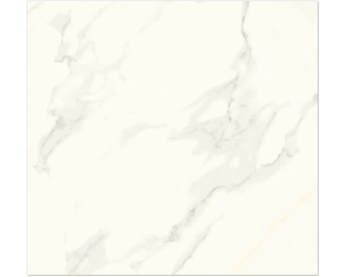 Carrelage sol et mur en grès cérame fin Calacatta blanc crème 60 x 60 x 0,8 cm rectifié