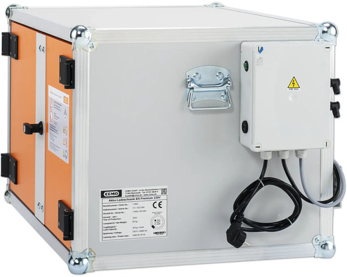 Batterieladeschrank mit externem Anschlusskasten