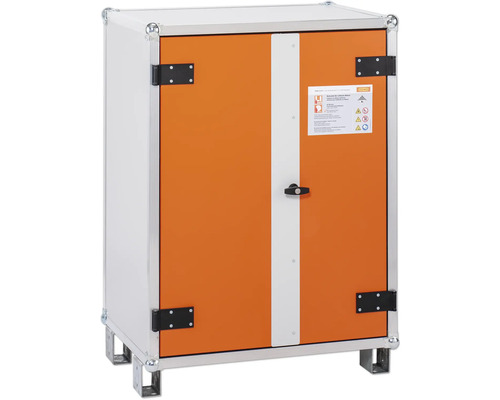 Armoire de charge pour batteries Cemo Premium Plus 8/10 avec pieds triphasée Armoire à produits dangereux avec deux portes