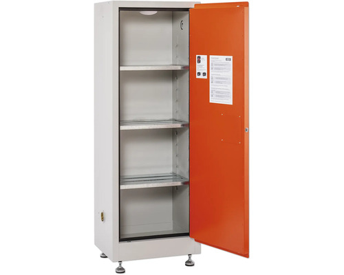 Armoire d''atelier avec quatre étagères et une porte ouverte