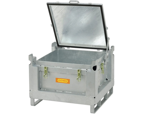 Boîte de transport en métal ouverte