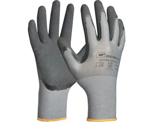 Gants de travail GEBOL Master Flex Eco gris Taille 10