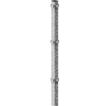 Poteau d'angle GAH Alberts à sceller dans le béton 6 x 6/140 cm pour clôture 83 cm galvanisé à chaud