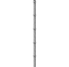 Poteau d'angle GAH Alberts à sceller dans le béton 6 x 6/220 cm pour clôture 163 cm galvanisé à chaud