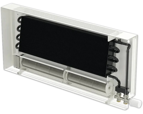 Coupe transversale d''un radiateur avec convecteur