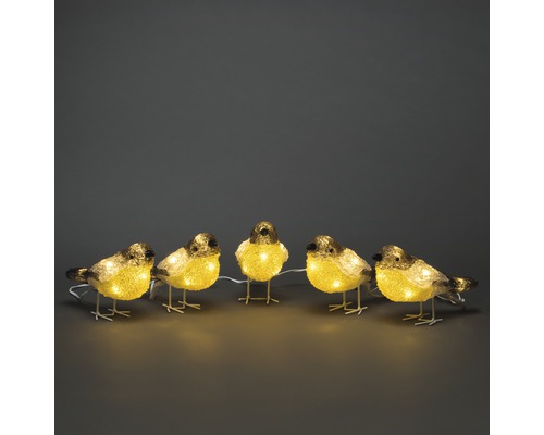 Lot de 5 figurines lumineuses Konstsmide LED acrylique oiseaux L 4 m couleur d'éclairage blanc chaud Lot de 5 figurines lumineuses Konstsmide LED acrylique oiseaux L 4 m couleur d'éclairage blanc chaud