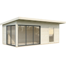 Abri de jardin Palmako Andrea 17,1 m² porte coulissante verre isolant avec plancher 639 x 402 cm trempé
