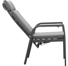 Chaise longue de jardin avec dossier et rembourrage réglables