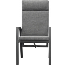 Chaise de jardin avec dossier haut et accoudoirs