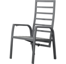 Chaise de jardin avec accoudoirs en aluminium