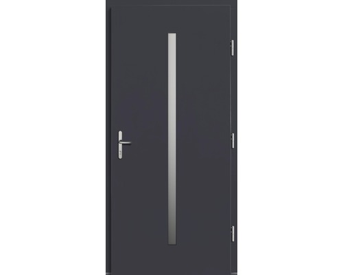 Porte d''entrée avec insert en verre et poignée
