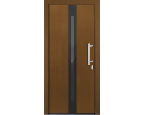 Porte d''entrée avec insert en verre et poignée