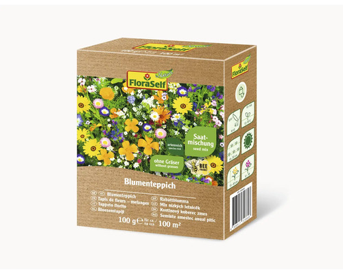 Blumenwiesensamen FloraSelf Nature 'Blumenteppich' max. 100 m² FloraSelf Blumensamen-Mischung für einen Blütenteppich