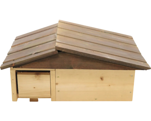 Abri pour hérissons Siena Garden Vanessa 42 x 35 x 24 cm, pin FSC 100 % refuge Hôtel à insectes en bois avec toit