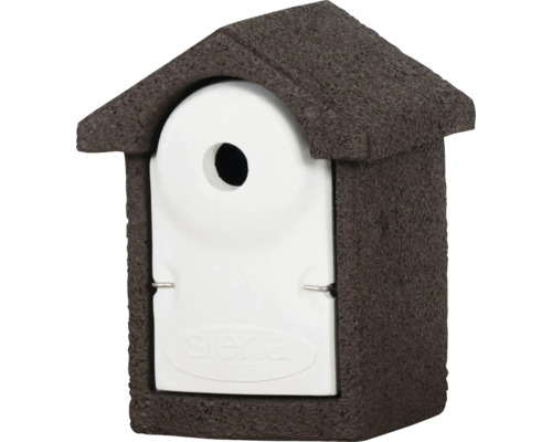 Nichoir Siena Garden béton de bois marron trou d'envol 28 mm béton de bois pin, cavité en épicéa 100 % FSC, nichoir pour oiseaux sauvages