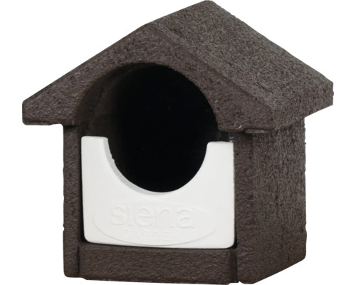 Nichoir Siena Garden béton de bois marron Halbhöhlenbrüter béton de bois pin, cavité en épicéa 100% FSC, nichoir pour oiseaux sauvages