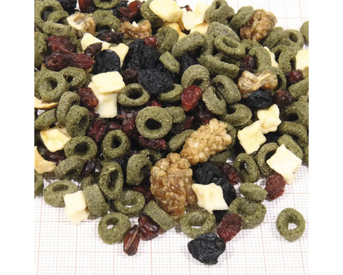 Nagertrockenfutter mit Gemüse und Trockenfrüchten