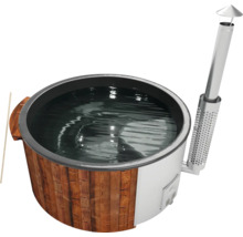 Bain nordique chauffé au bois avec cheminée
