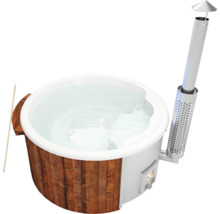 Bain nordique chauffé au bois avec cheminée