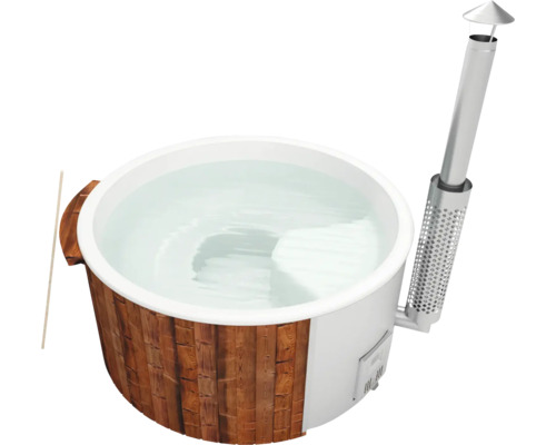 Bain nordique avec poêle à bois et cheminée