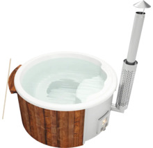 Bain nordique chauffé au bois avec cheminée
