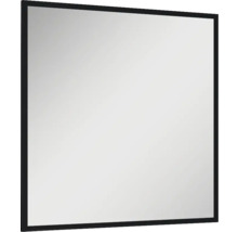Miroir de salle de bains Jungborn 80x80x2 cm cadre noir mat