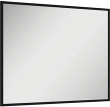 Miroir de salle de bains Jungborn 100x80x2 cm cadre noir mat
